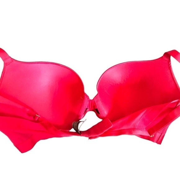 VS Victoria’s Secret Very Sexy Push Up Bra Size 34DD Red Lacy Racey Lolitaland - Picture 3 of 4
